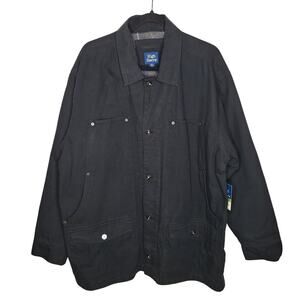 VTG High Sierra Flannel Lined Shacket Men's XL Canvas Overshirt Plaid Chore Barn